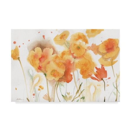 Sheila Golden 'Sunlight Poppies' Canvas Art,12x19